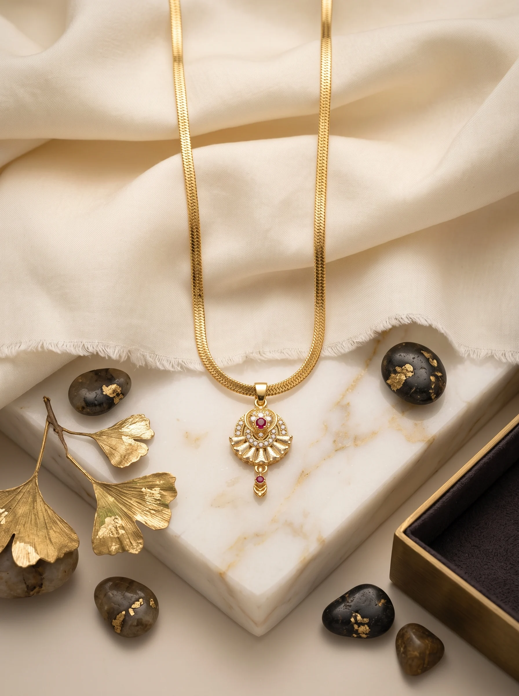 Minimal Gold Pendant Necklace - Image 6