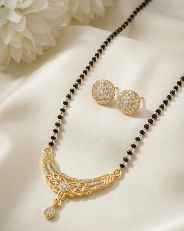 Elegant Single Bead Gold Mangalsutra