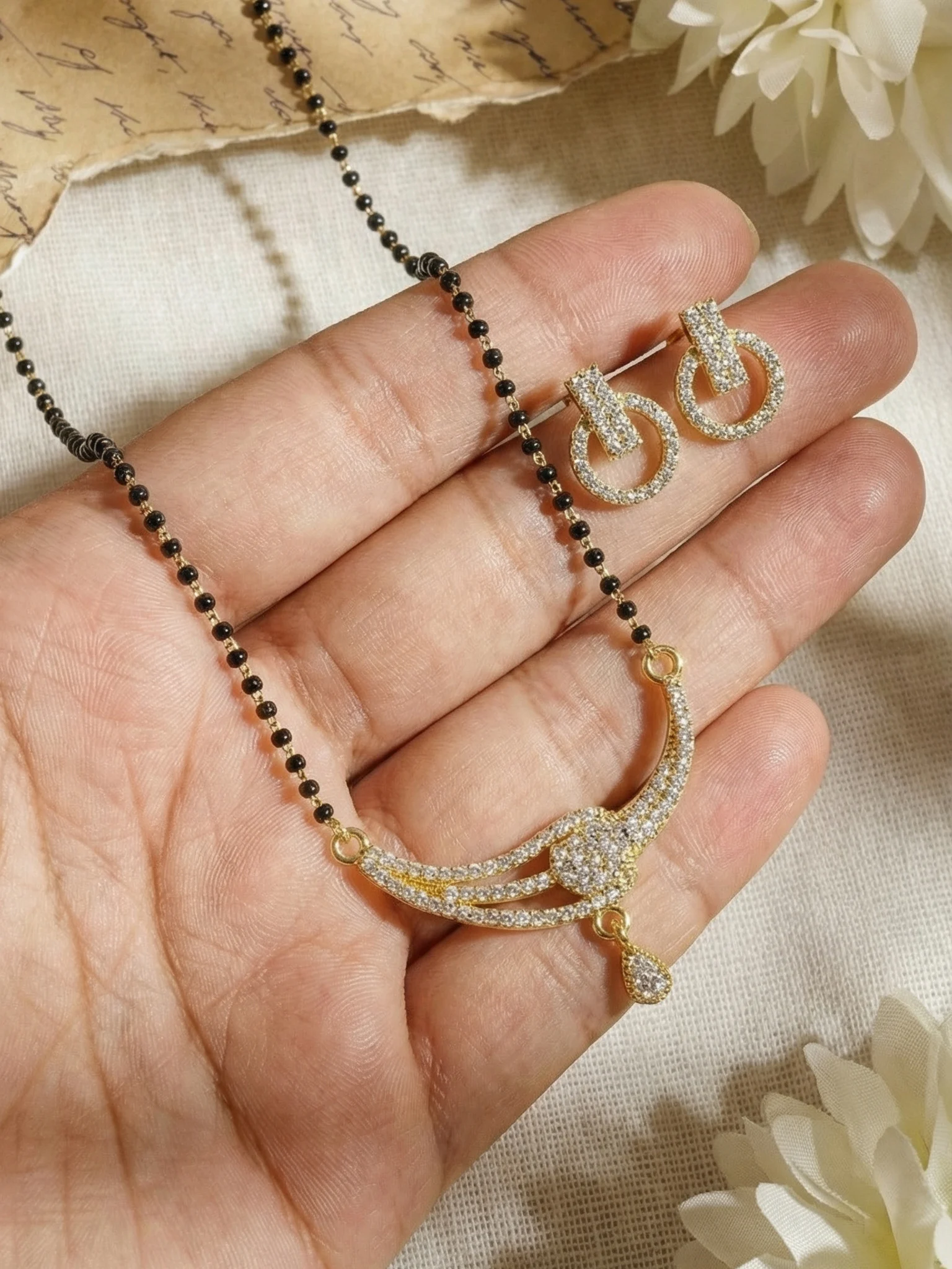 Modern Gold Mangalsutra Set - Image 5