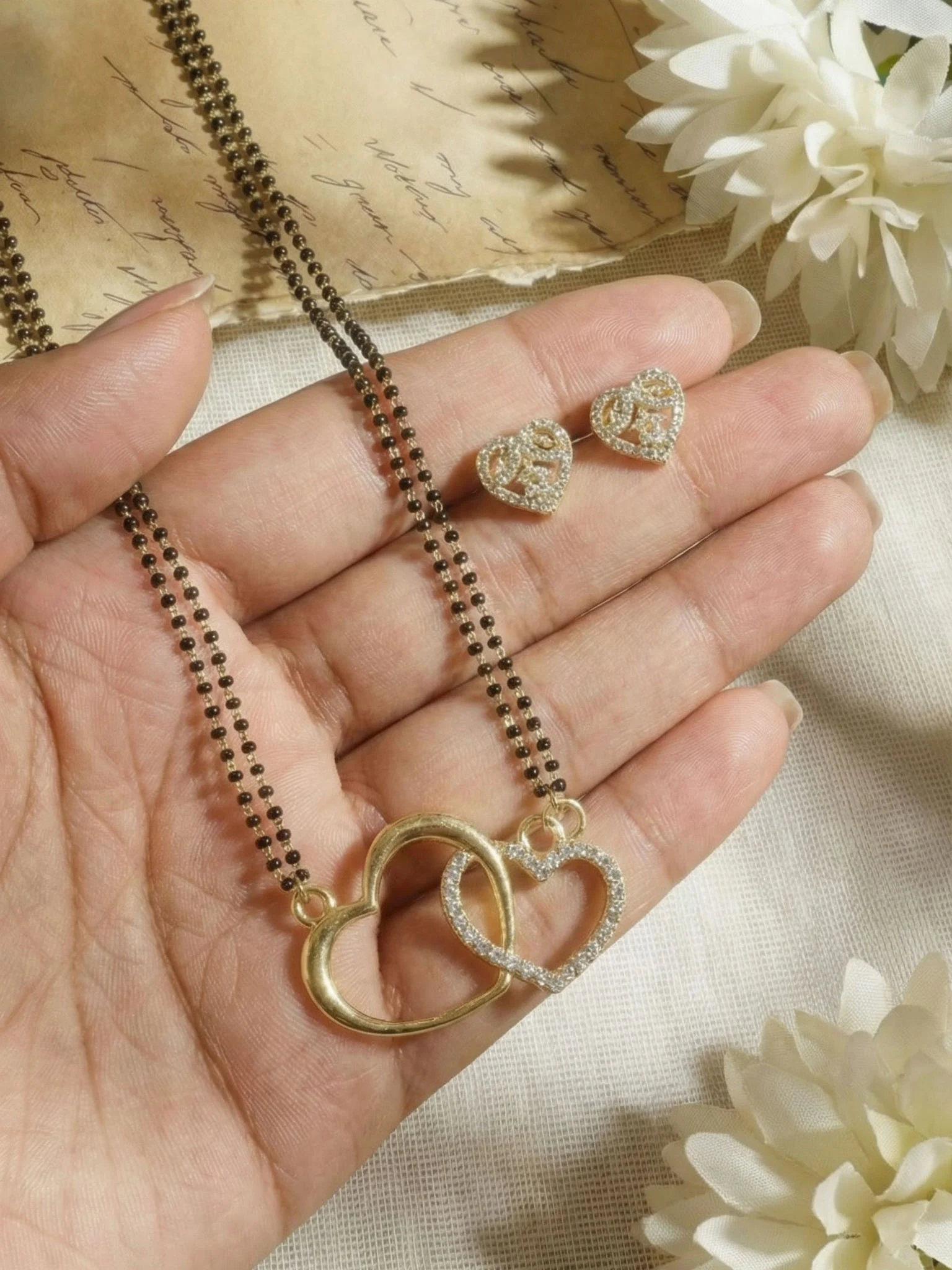 Sparkle Floral Mangalsutra Set - Image 3