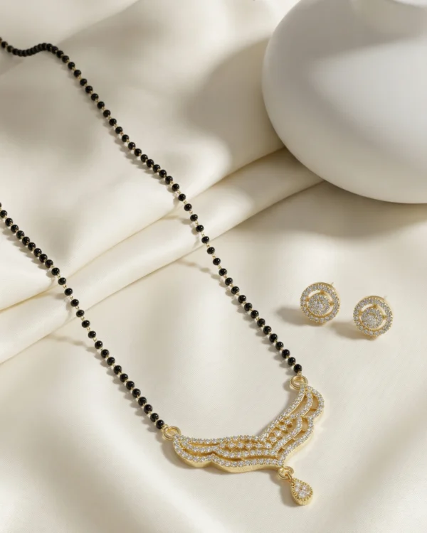 Floral Single Bead Mangalsutra