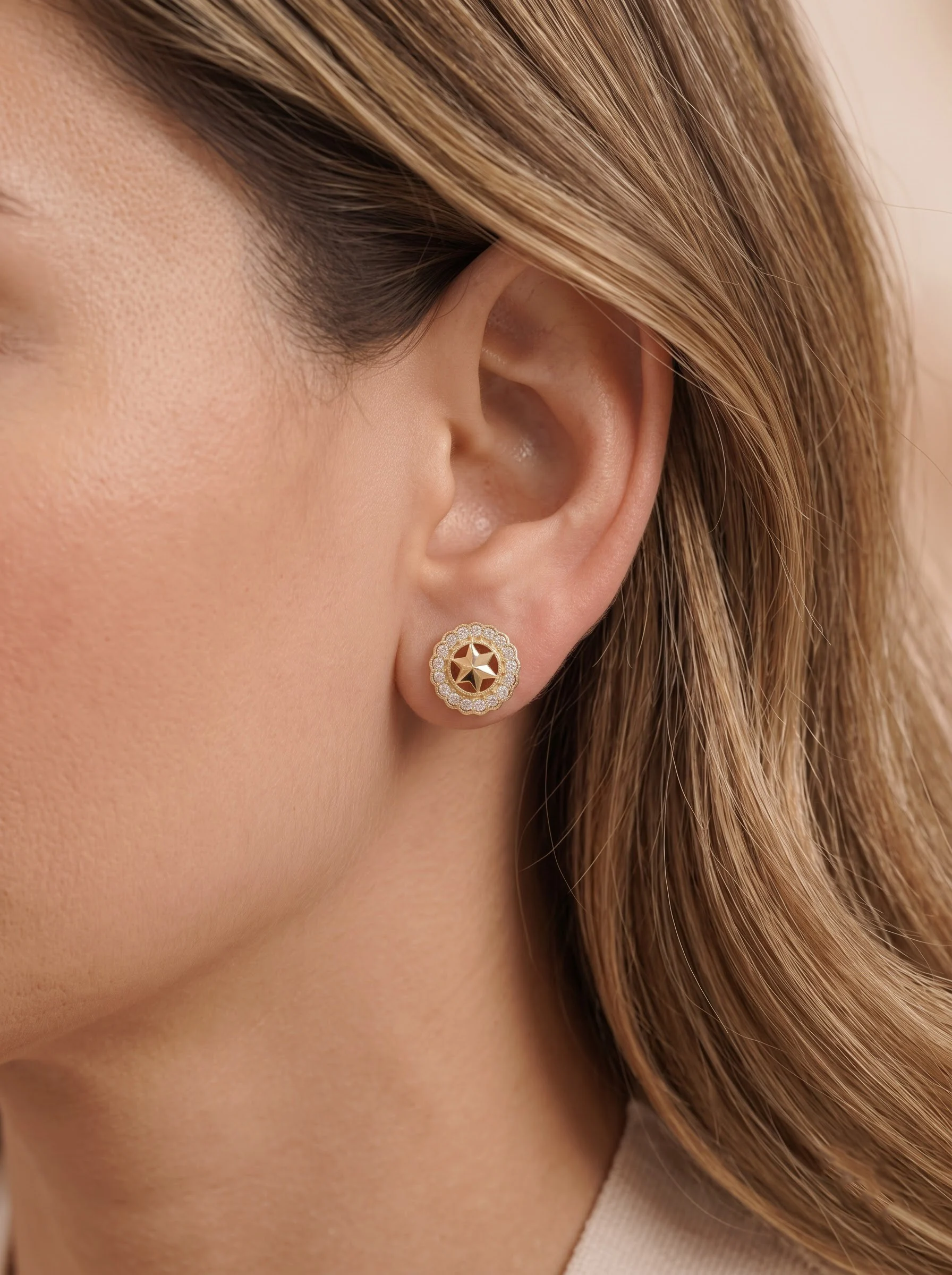 Contemporary Gold Earrings - Image 7