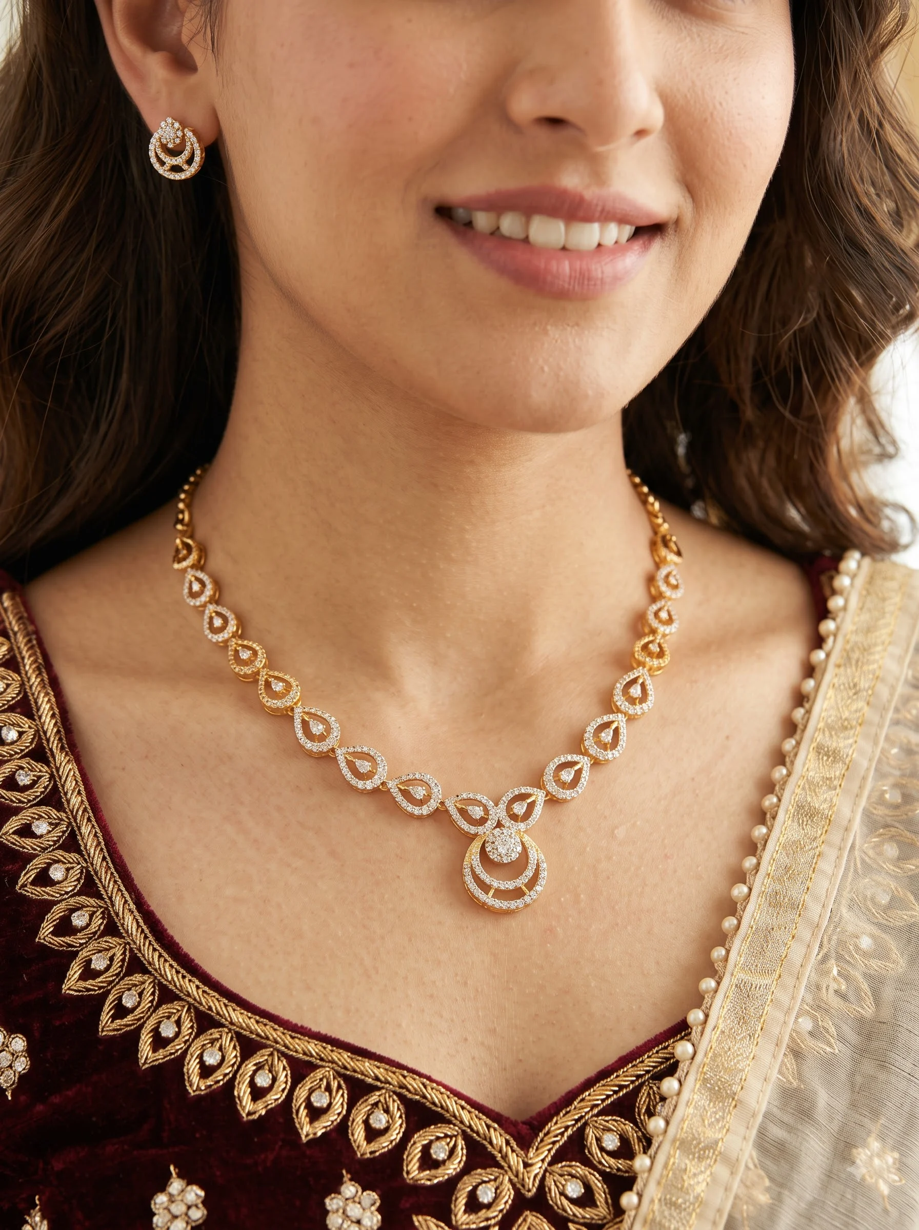 Royal Gold Necklace Set - Image 7
