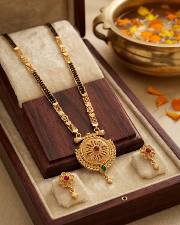 Floral Antique Mangalsutra Set