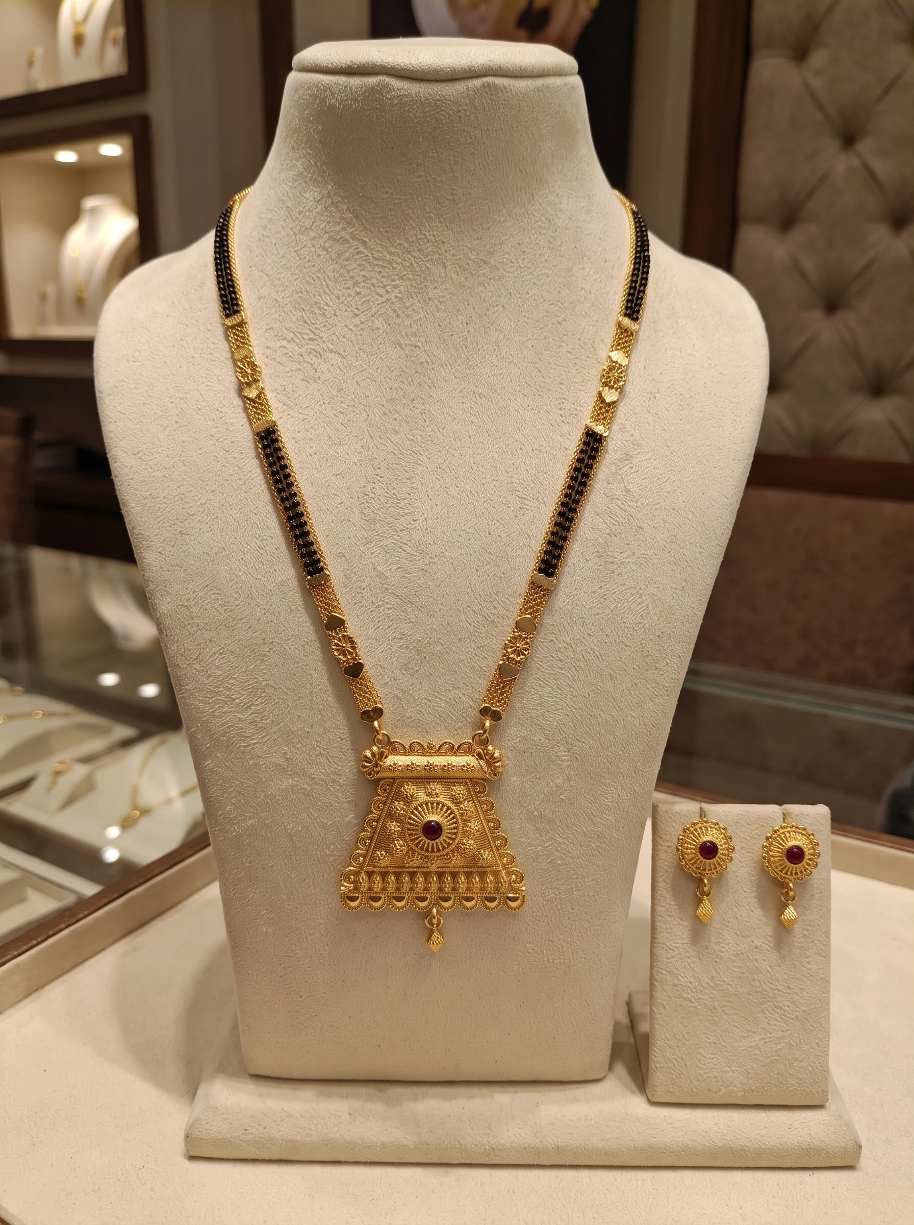 Heritage Gold-Plated Designer Mangalsutra Set
