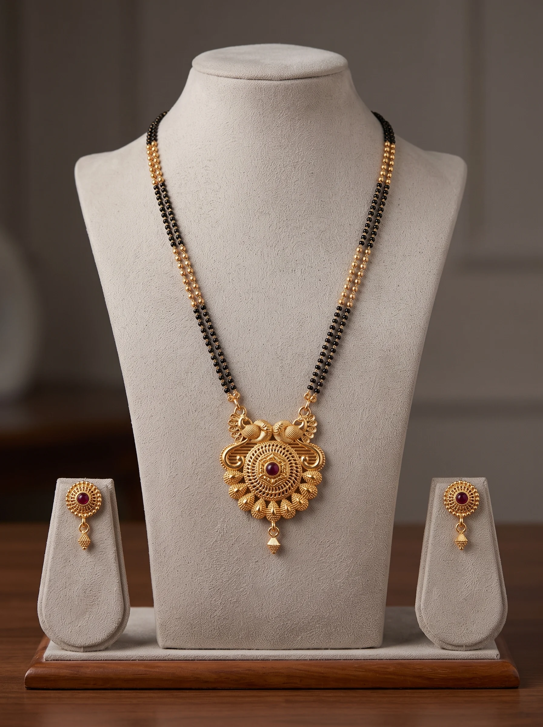 Antique Floral Designer Mangalsutra Set