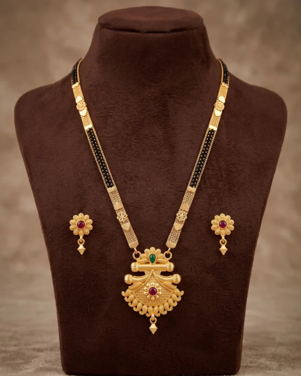 Elegant Heritage Gold-Plated Mangalsutra Set