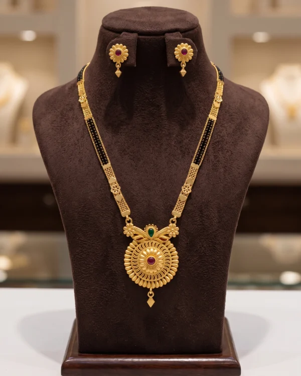 Royal Peacock Gold-Plated Mangalsutra Set