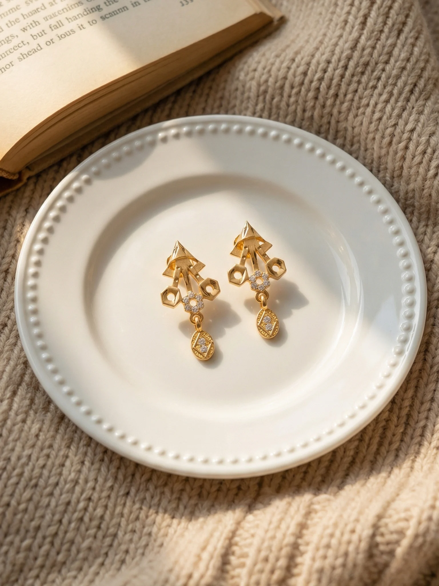Daily Wear Gold Earrings - Image 2