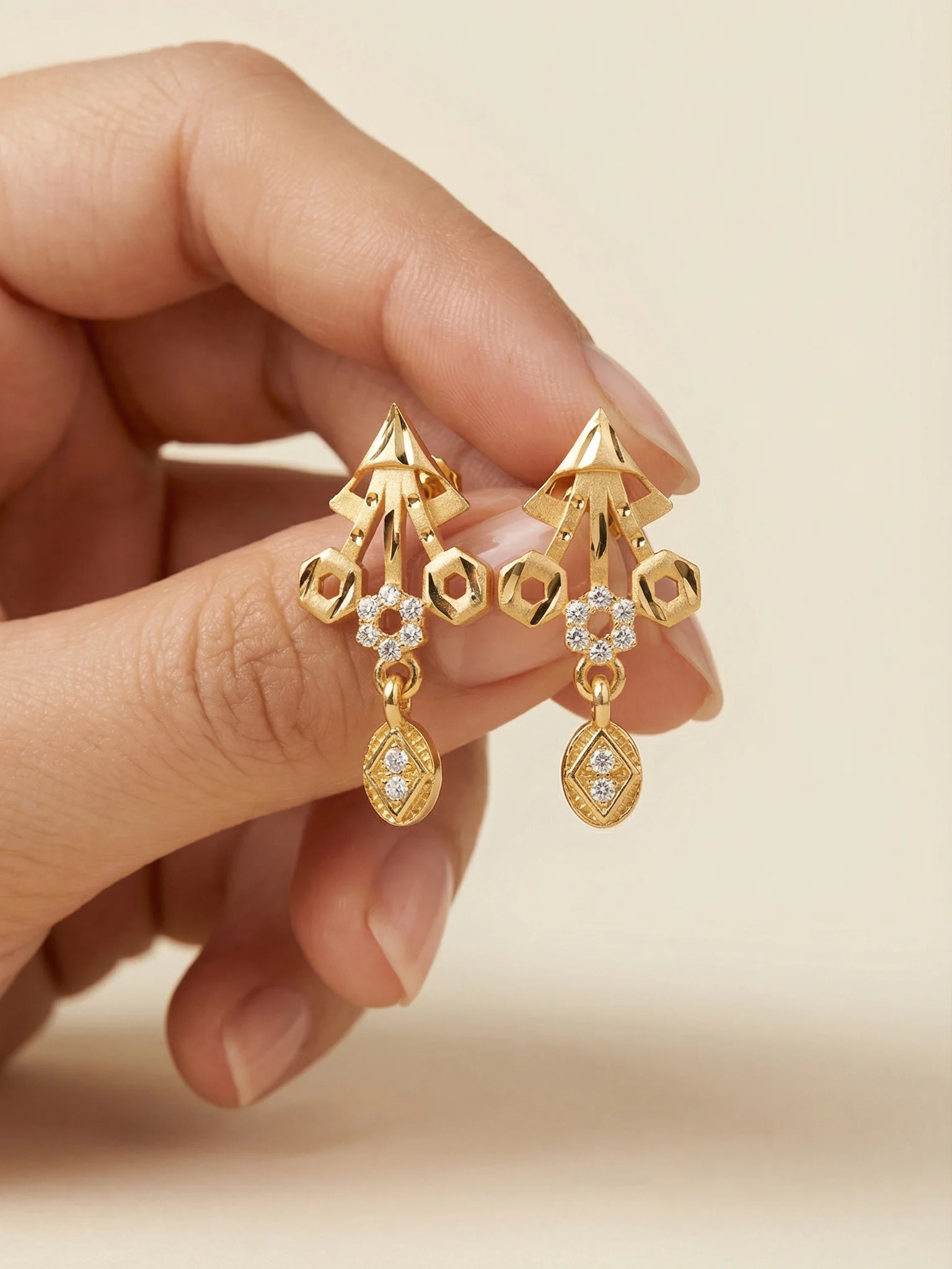 Daily Wear Gold Earrings - Image 3
