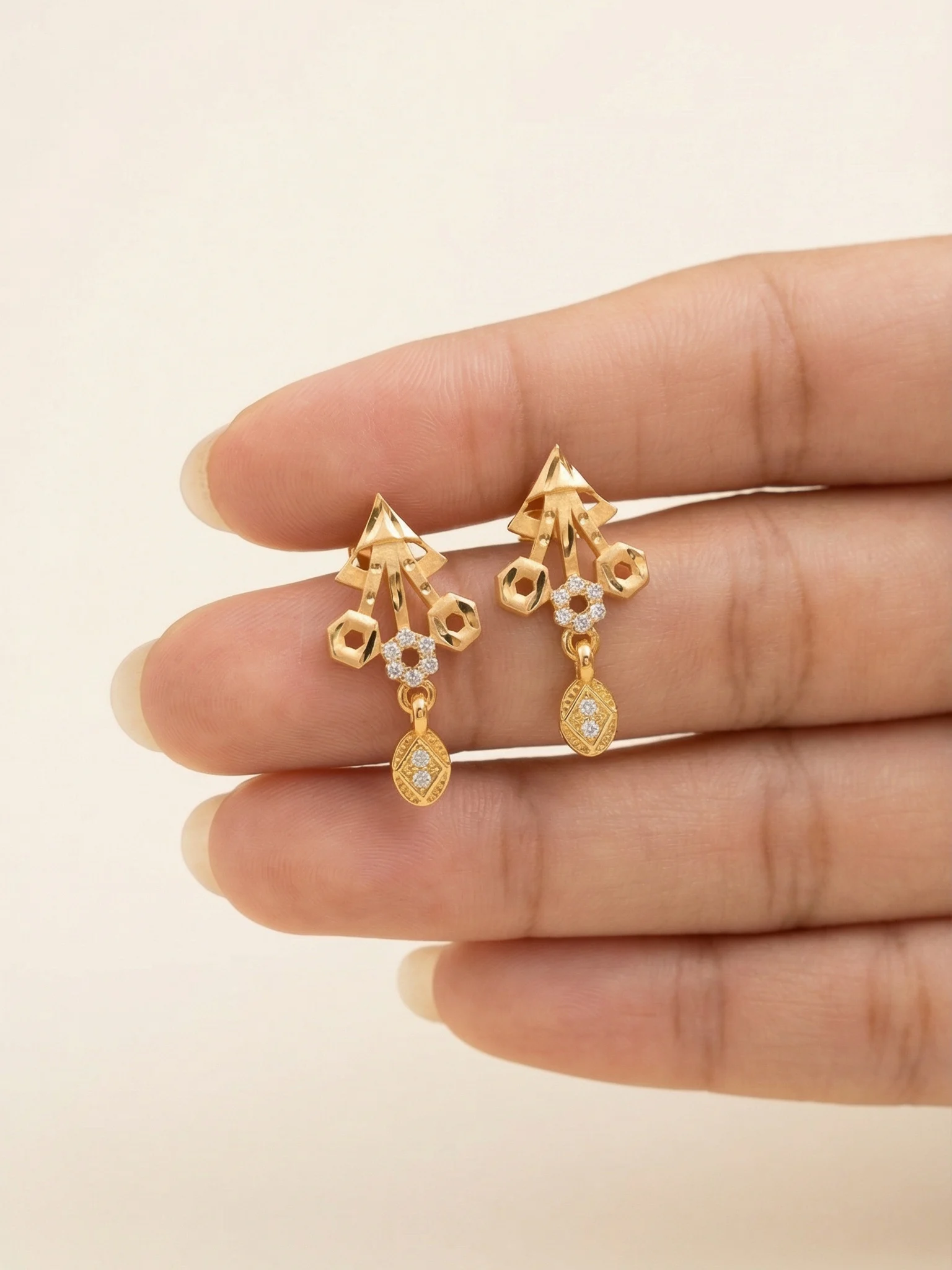 Daily Wear Gold Earrings - Image 4