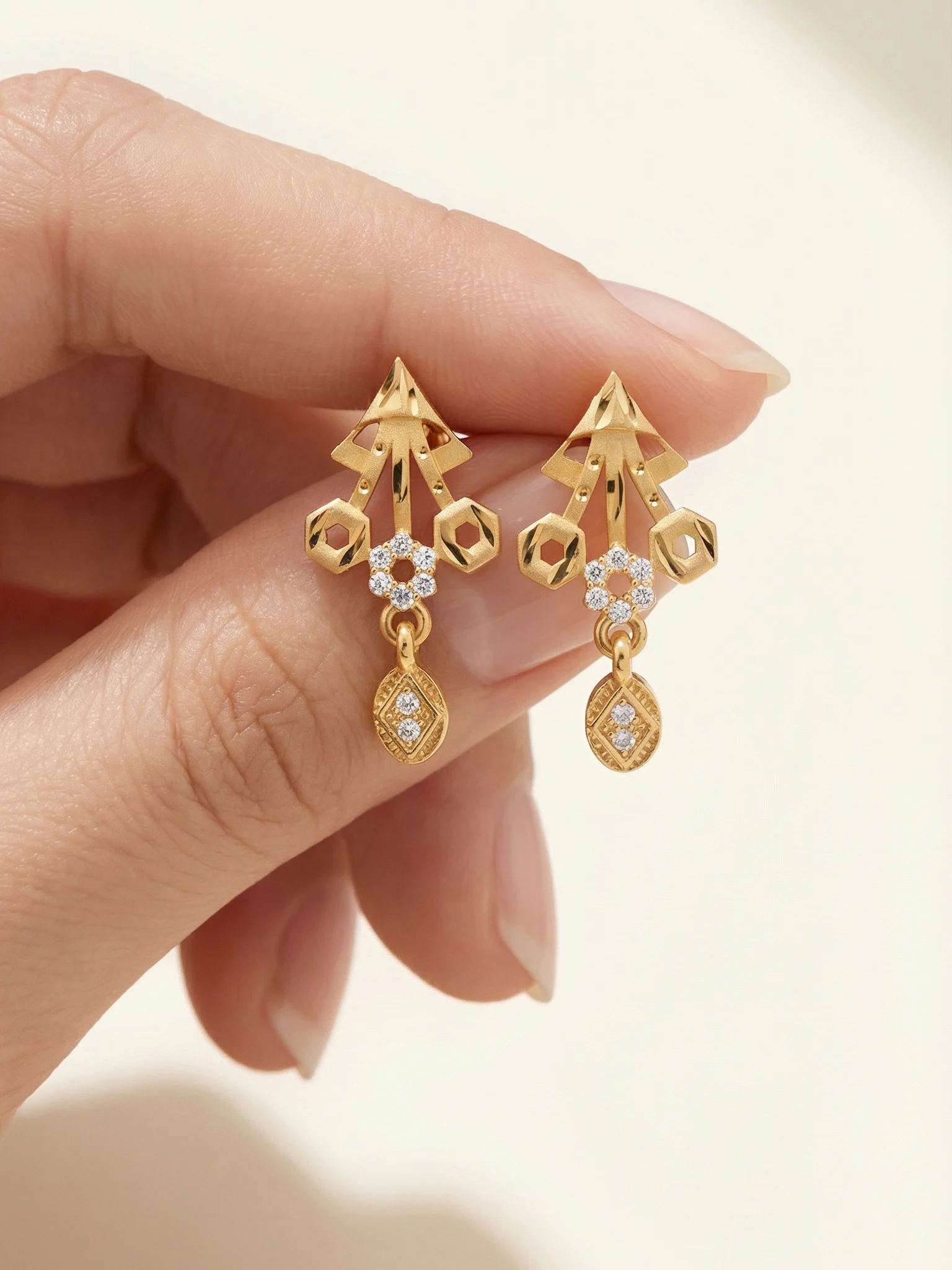 Daily Wear Gold Earrings - Image 5