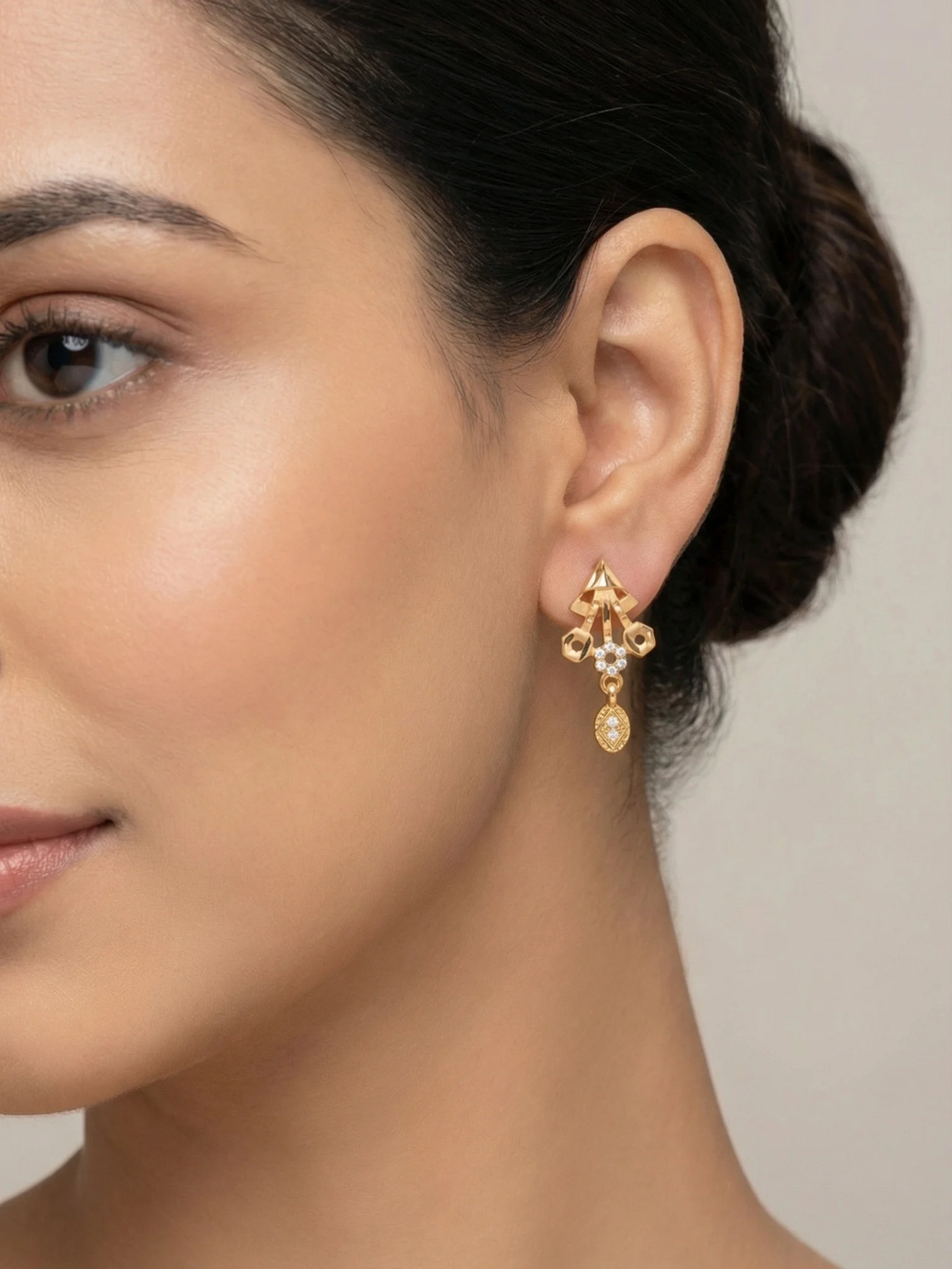Daily Wear Gold Earrings - Image 6