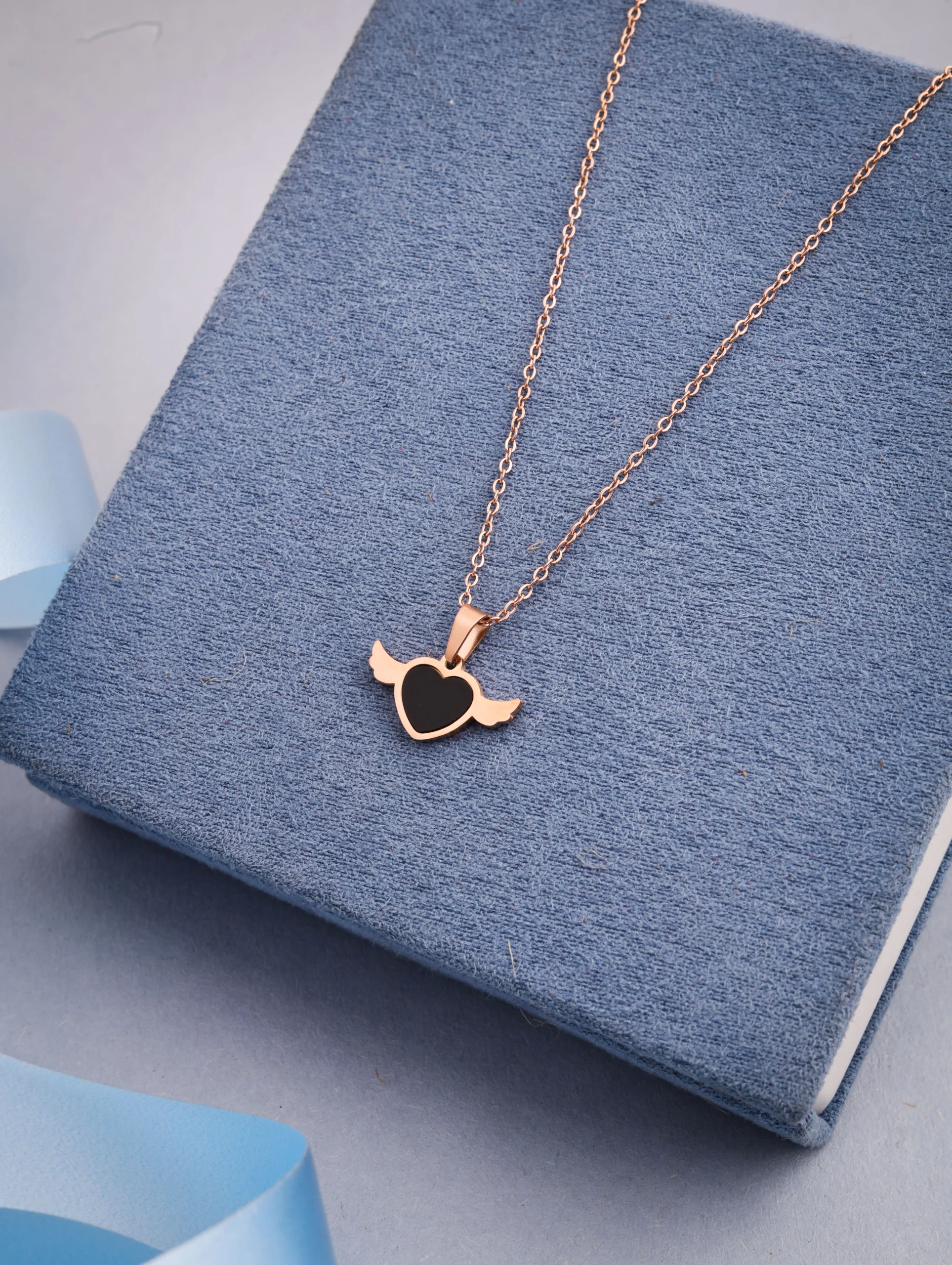 Rose Gold Heart Chain Pendant