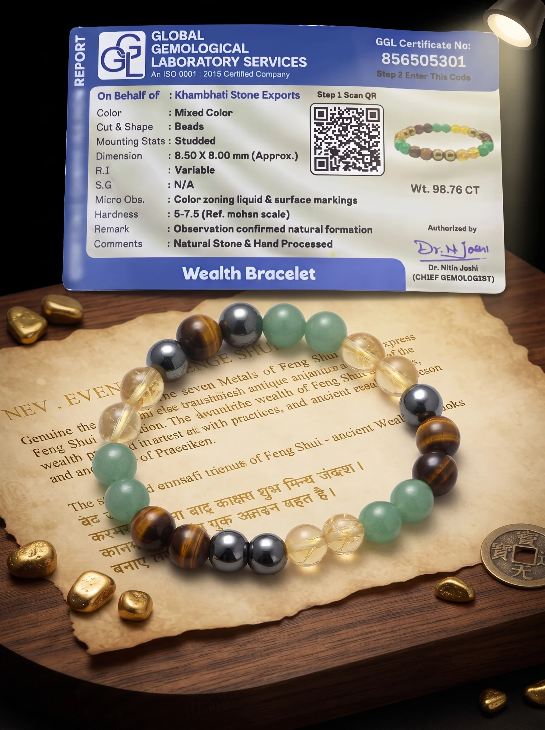Wealth Natural Gemstone Beaded Bracelet - Image 9