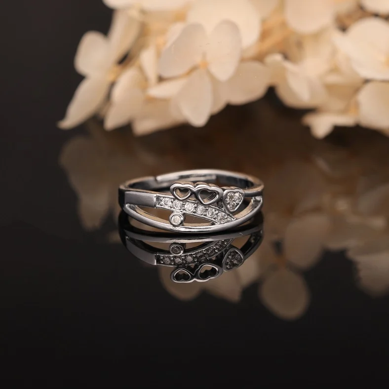 Infinity Heart Crystal Ring - Image 6