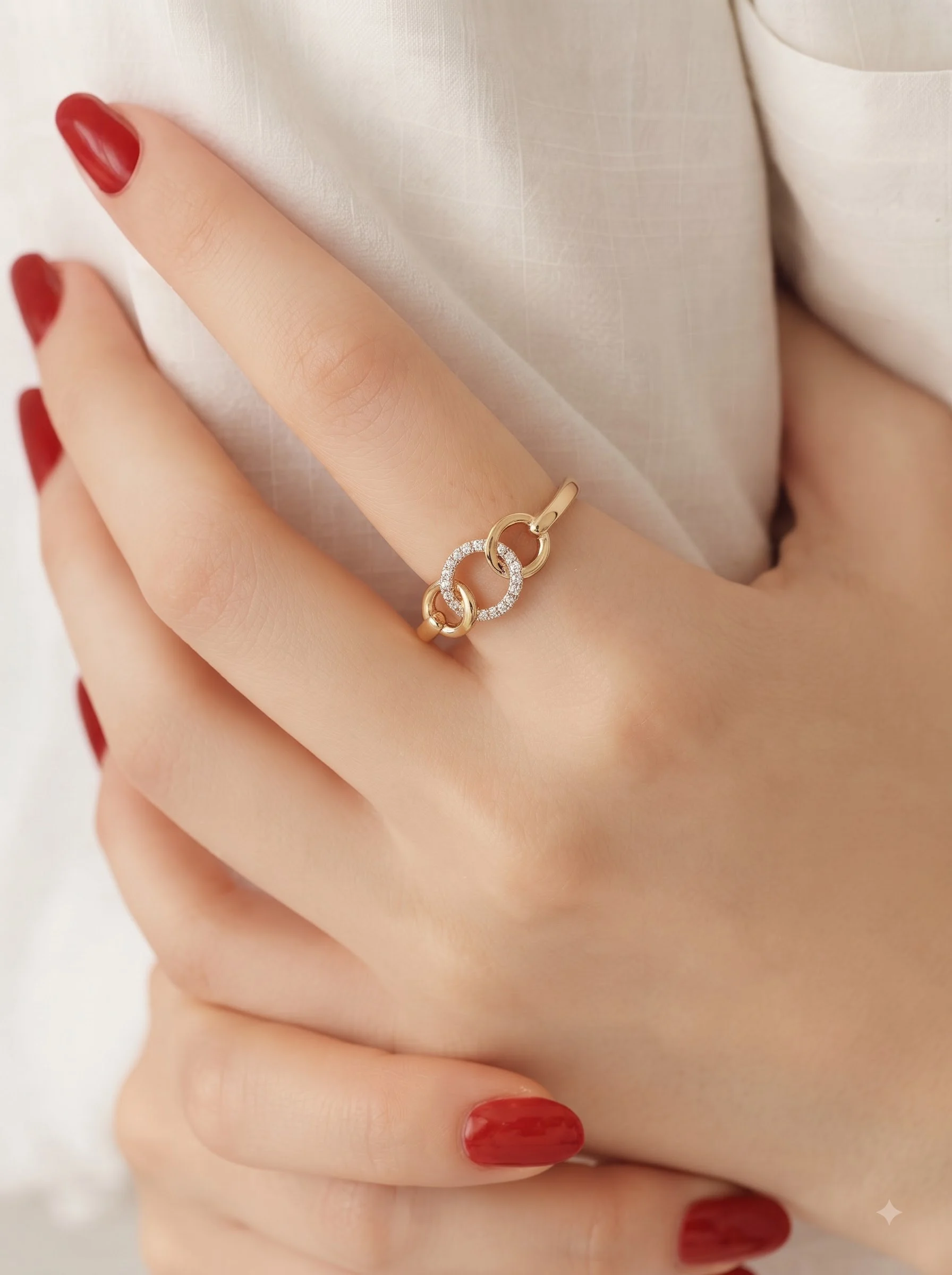 Crystal Infinity Gold Ring - Image 4