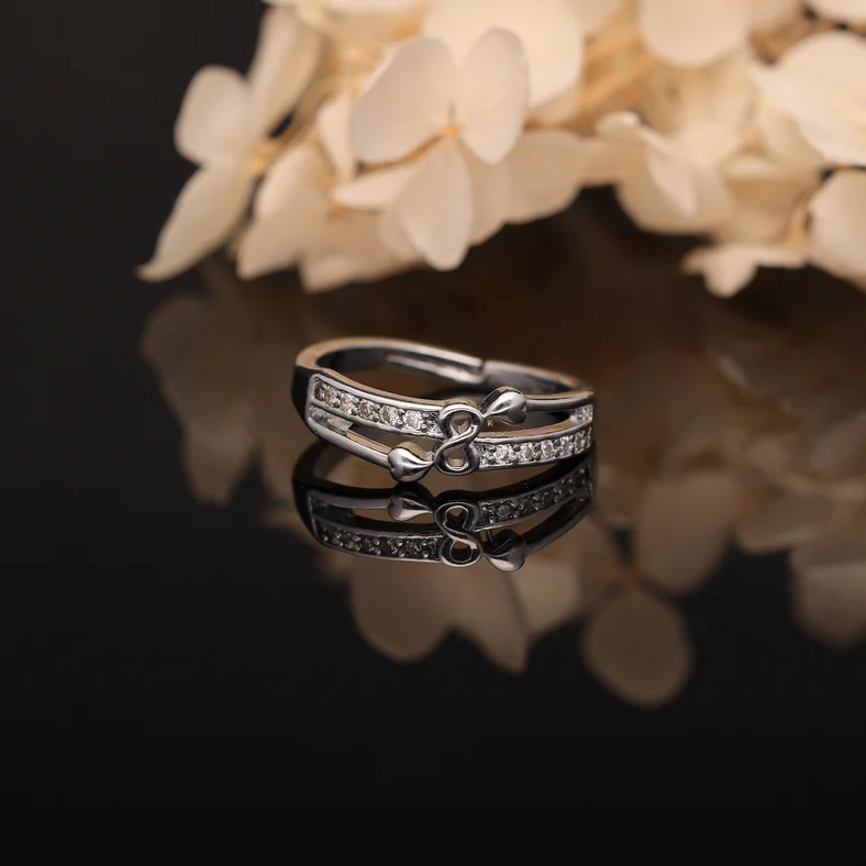 Silver Infinity Crystal Ring - Image 5
