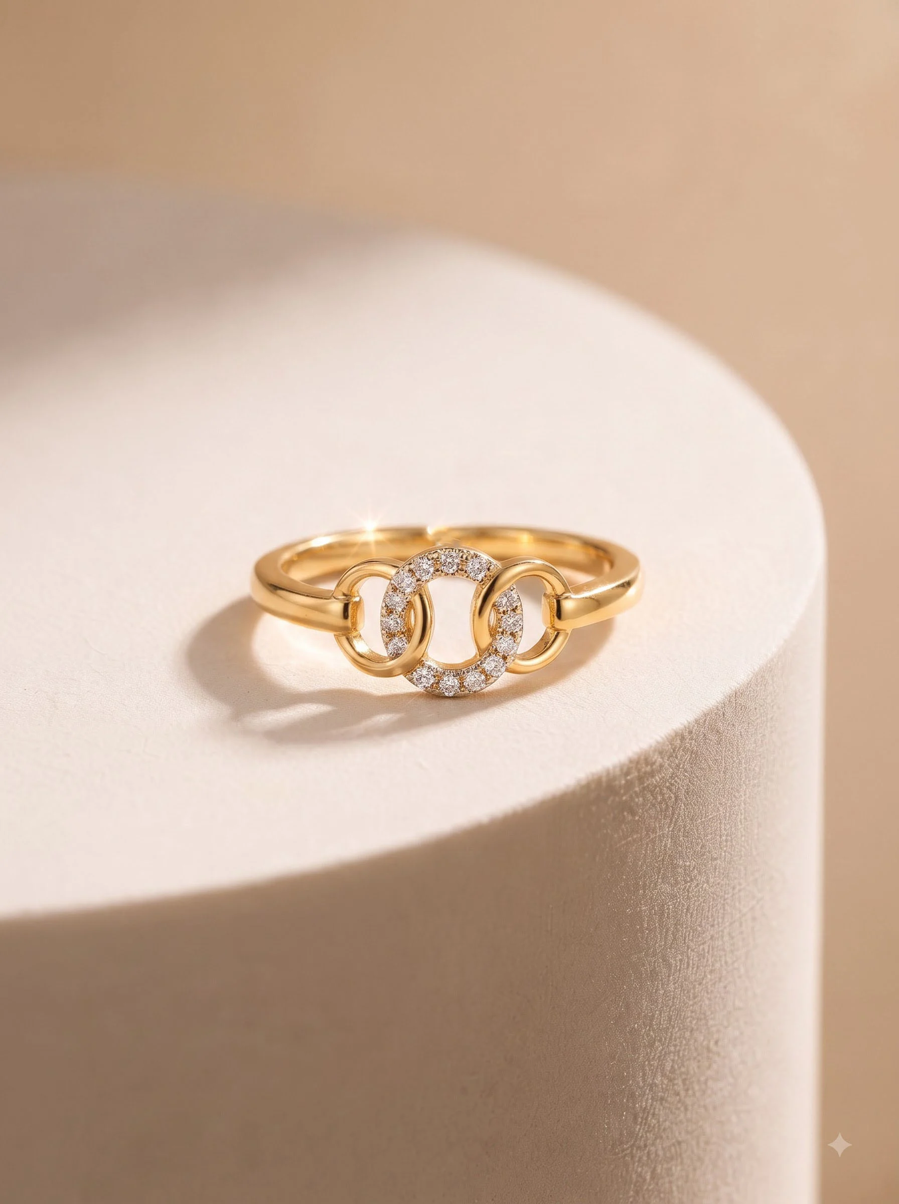 Crystal Infinity Gold Ring