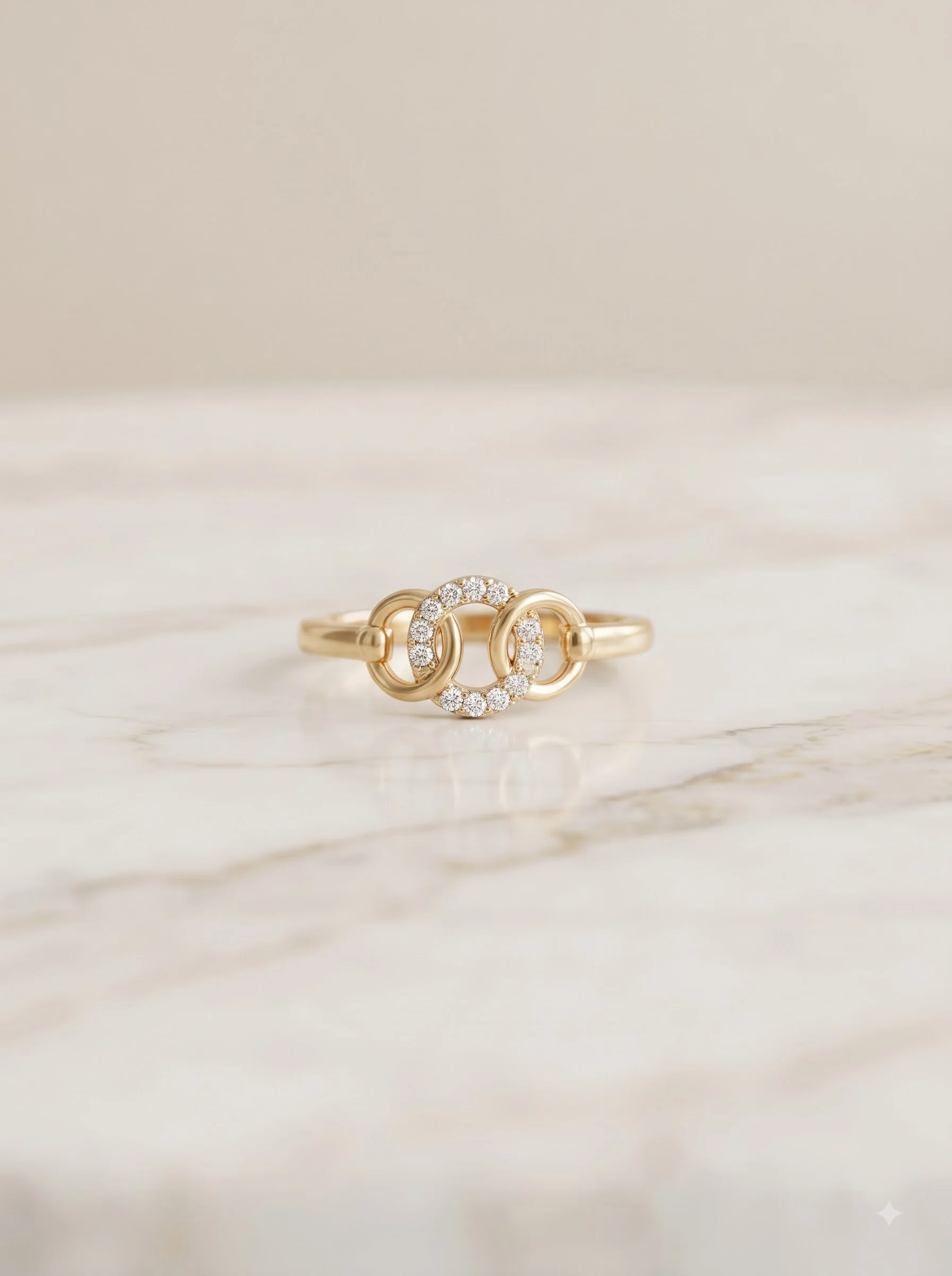 Crystal Infinity Gold Ring - Image 3