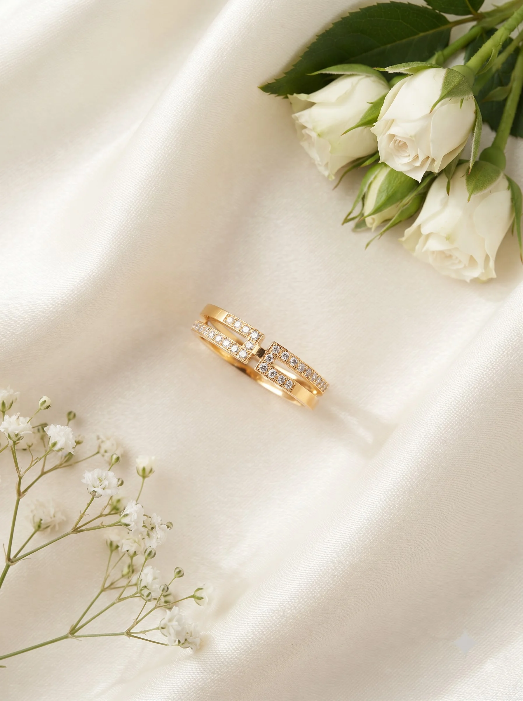 Crystal Bar Gold Ring - Image 4