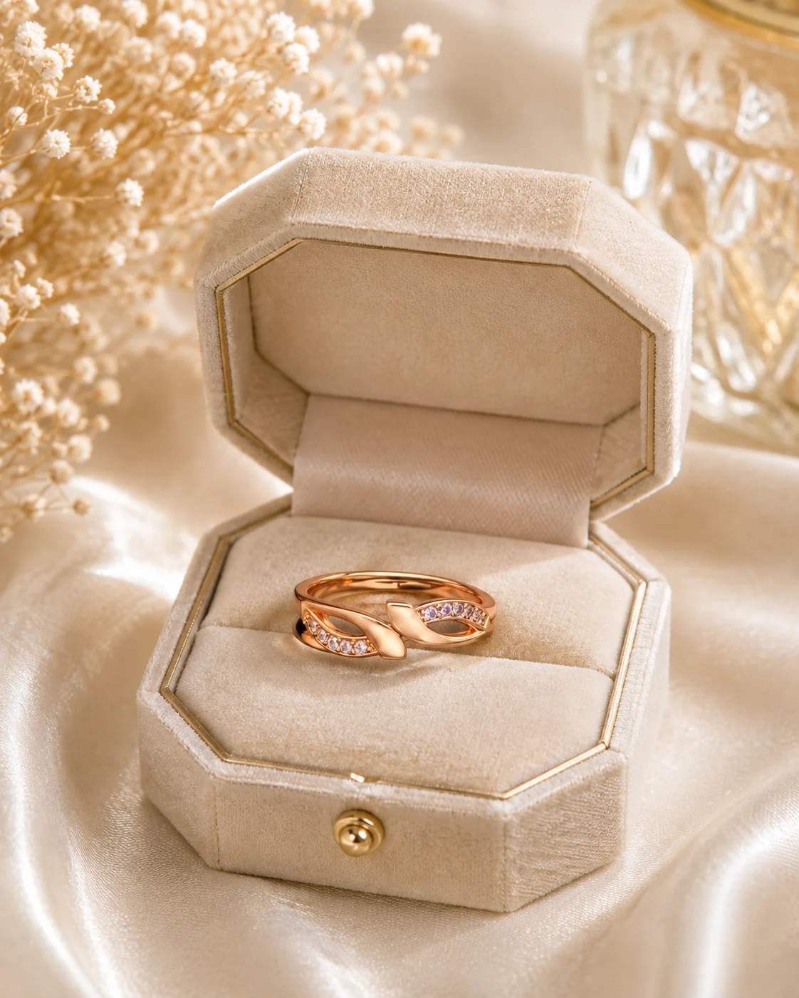 Rose Leaf Spark Ring - Image 4