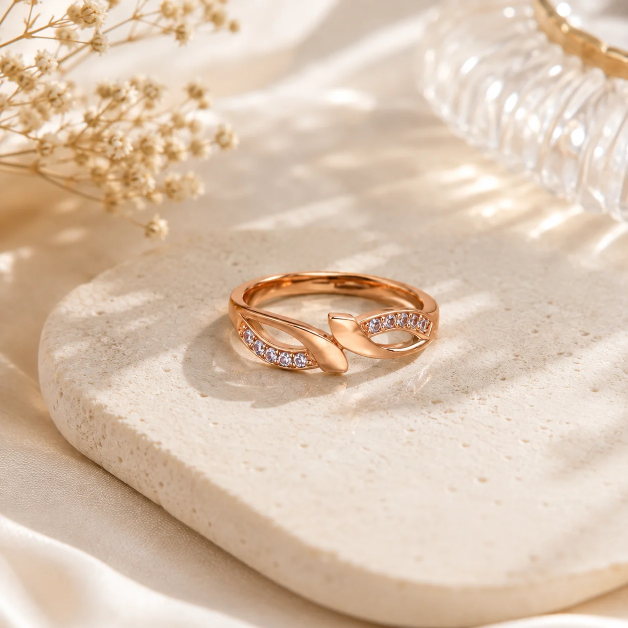 Rose Leaf Spark Ring - Image 2