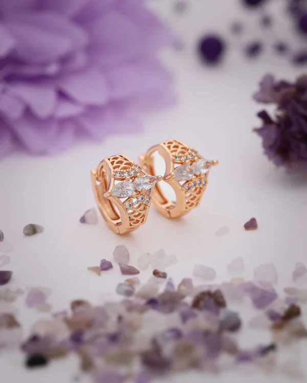 Timeless Crystal Gold Hoops