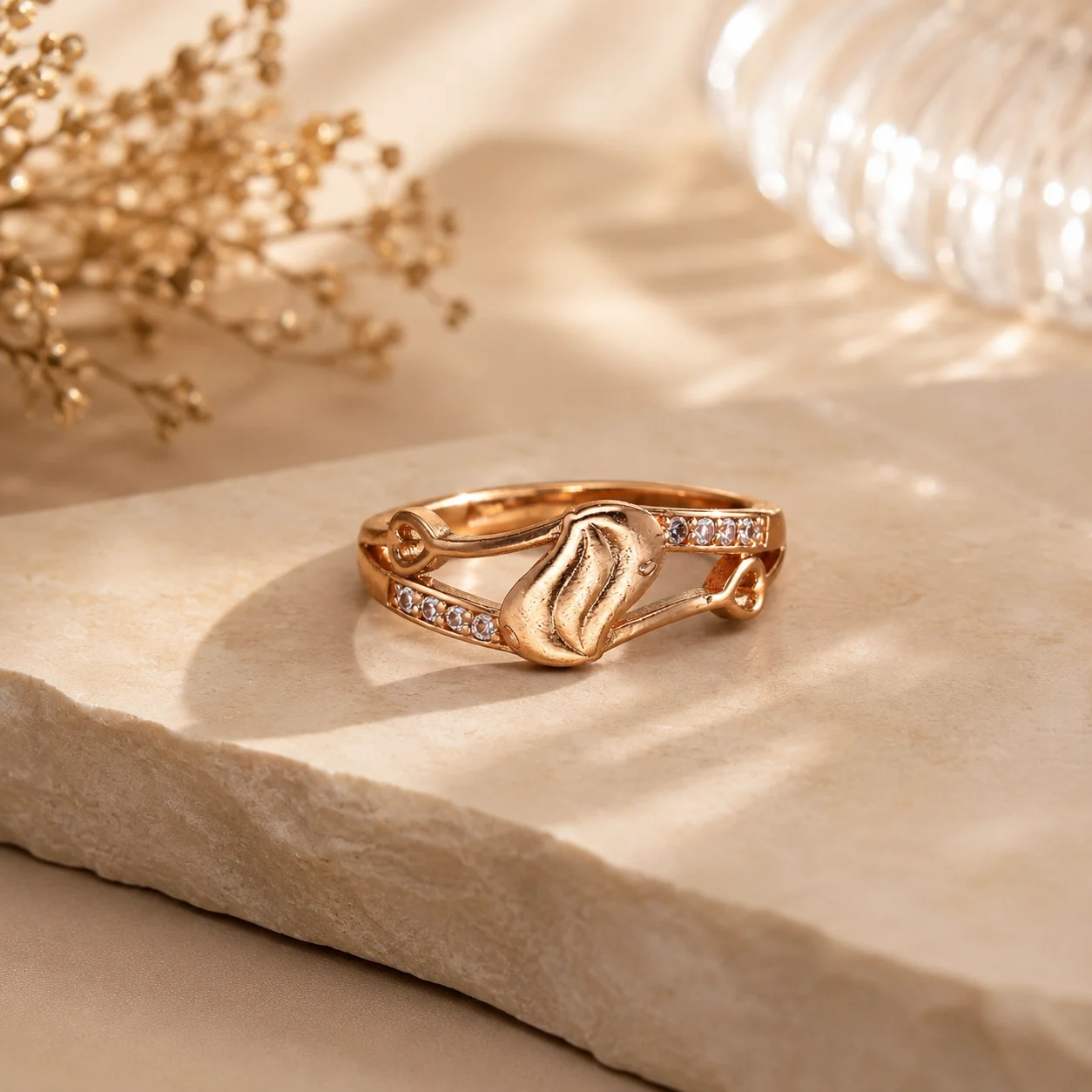 Rose Flame Spark Ring