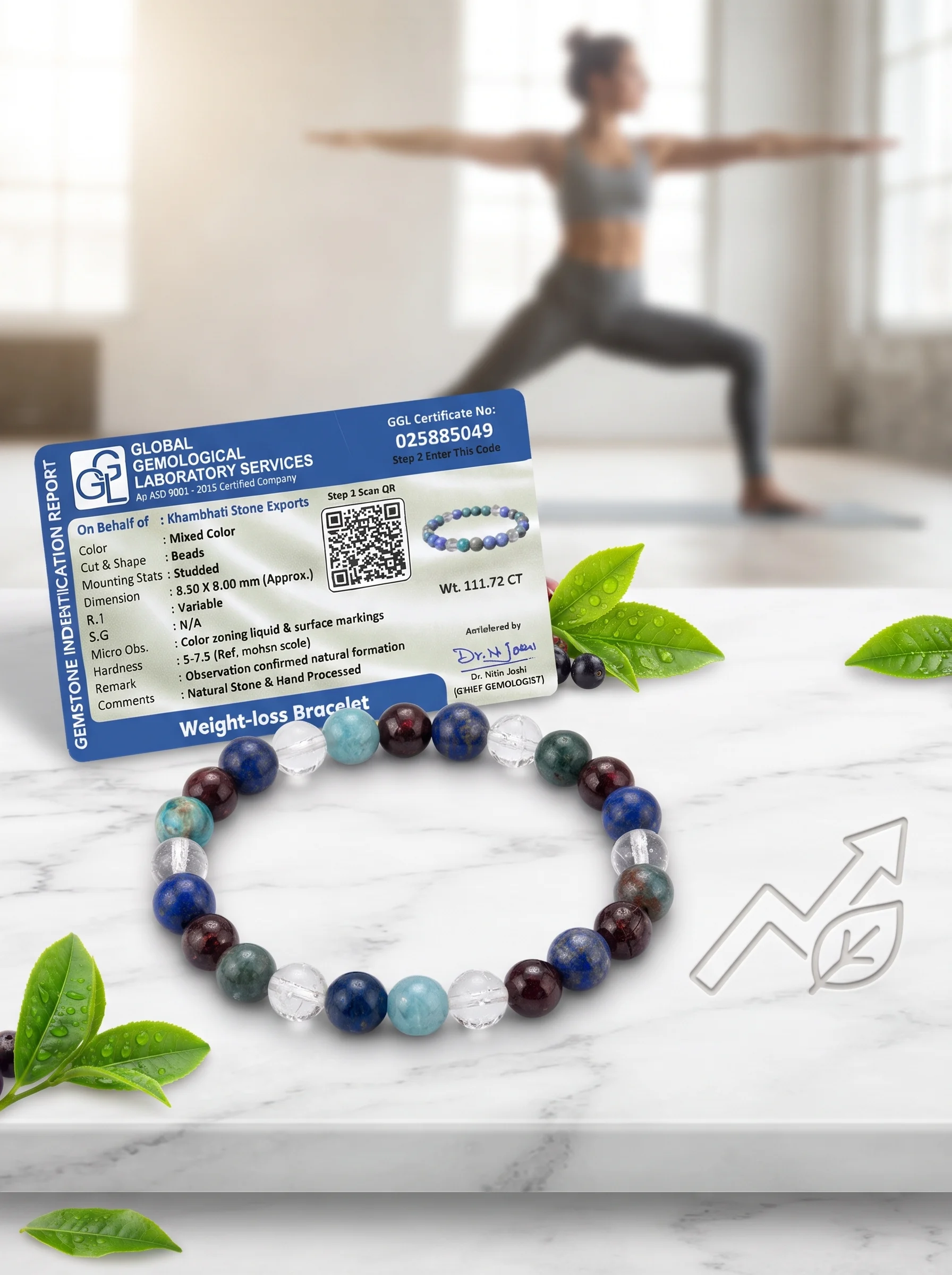 Weight Loss Natural Gemstone Beaded Bracelet - Image 8