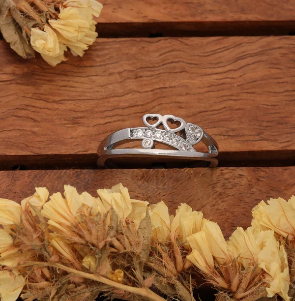 Infinity Heart Crystal Ring