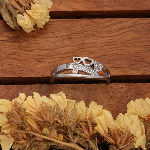 Infinity Heart Crystal Ring
