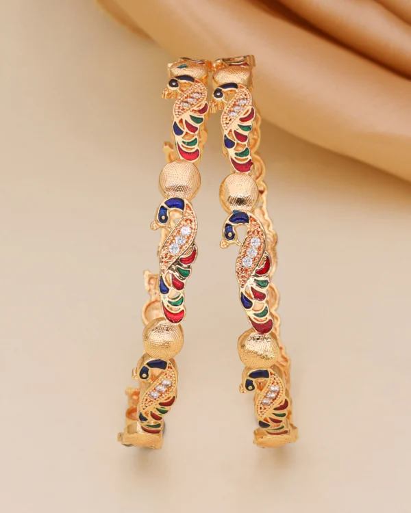 Golden Peacock Heritage Bangles