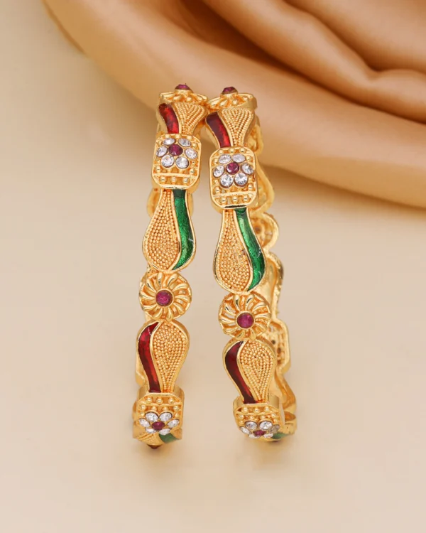 Multicolor Floral Heritage Bangles