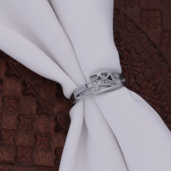Infinity Heart Crystal Ring - Image 5