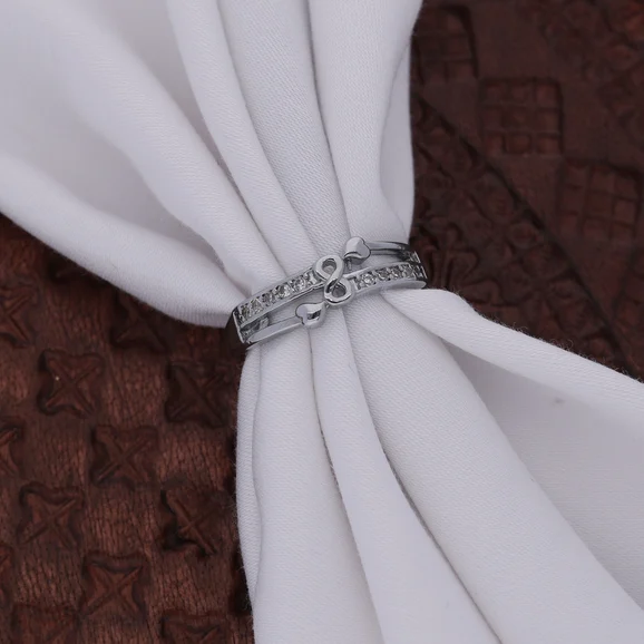 Silver Infinity Crystal Ring - Image 4