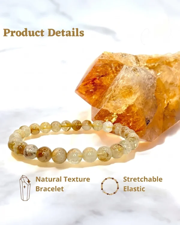 Certified Natural Citrine Beaded Bracelet