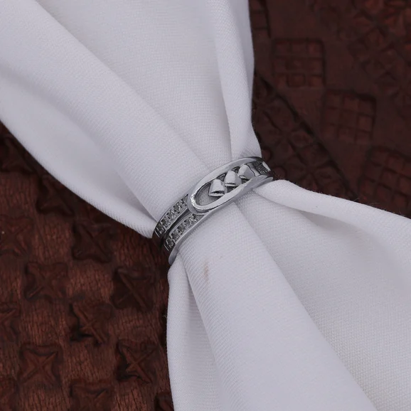 Silver Layered Leaf Ring - Image 4