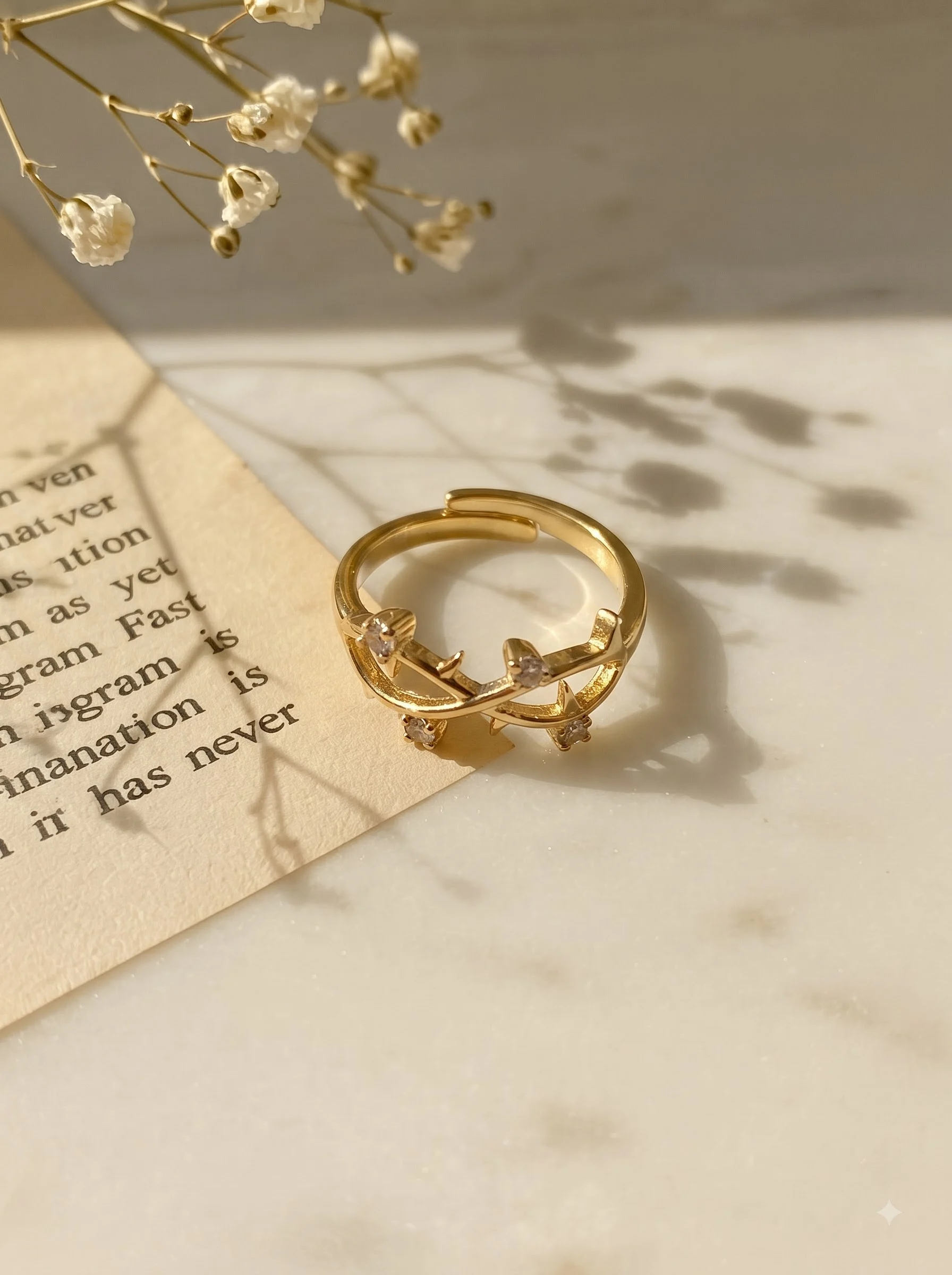 Love Script Gold Ring - Image 4