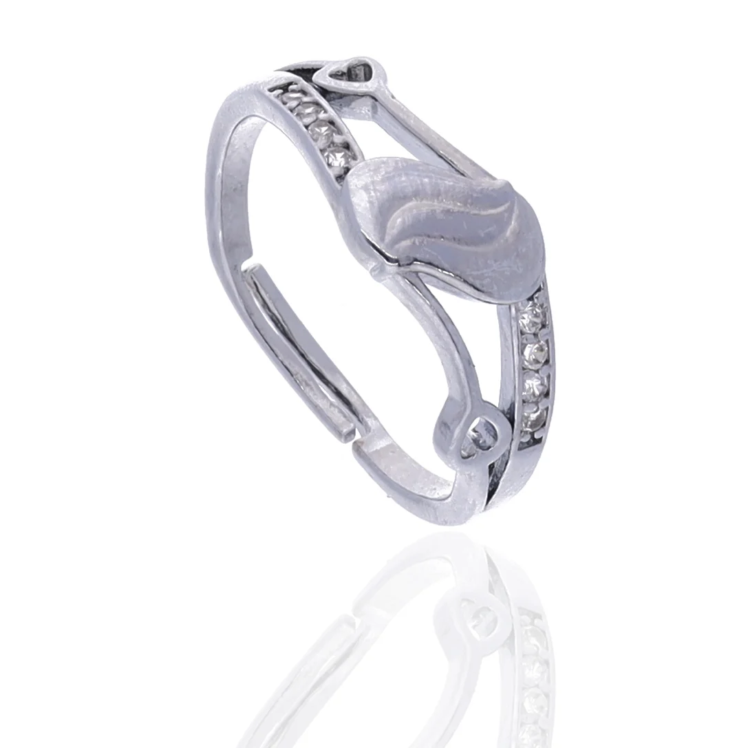 Silver Wave Leaf Ring - Image 4