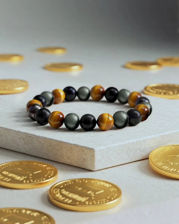 Money Maker Natural Gemstone Beaded Bracelet