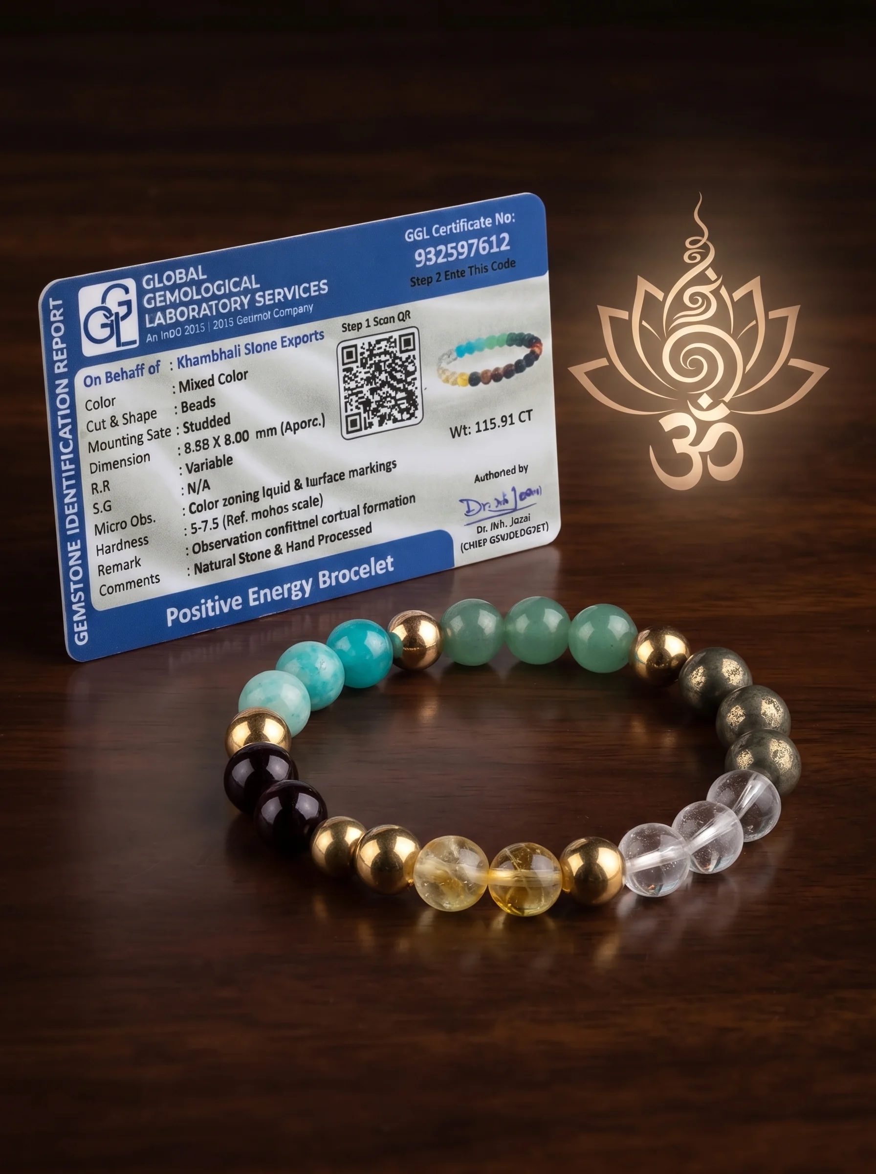 Positive Energy Natural Gemstone Beaded Bracelet - Image 5