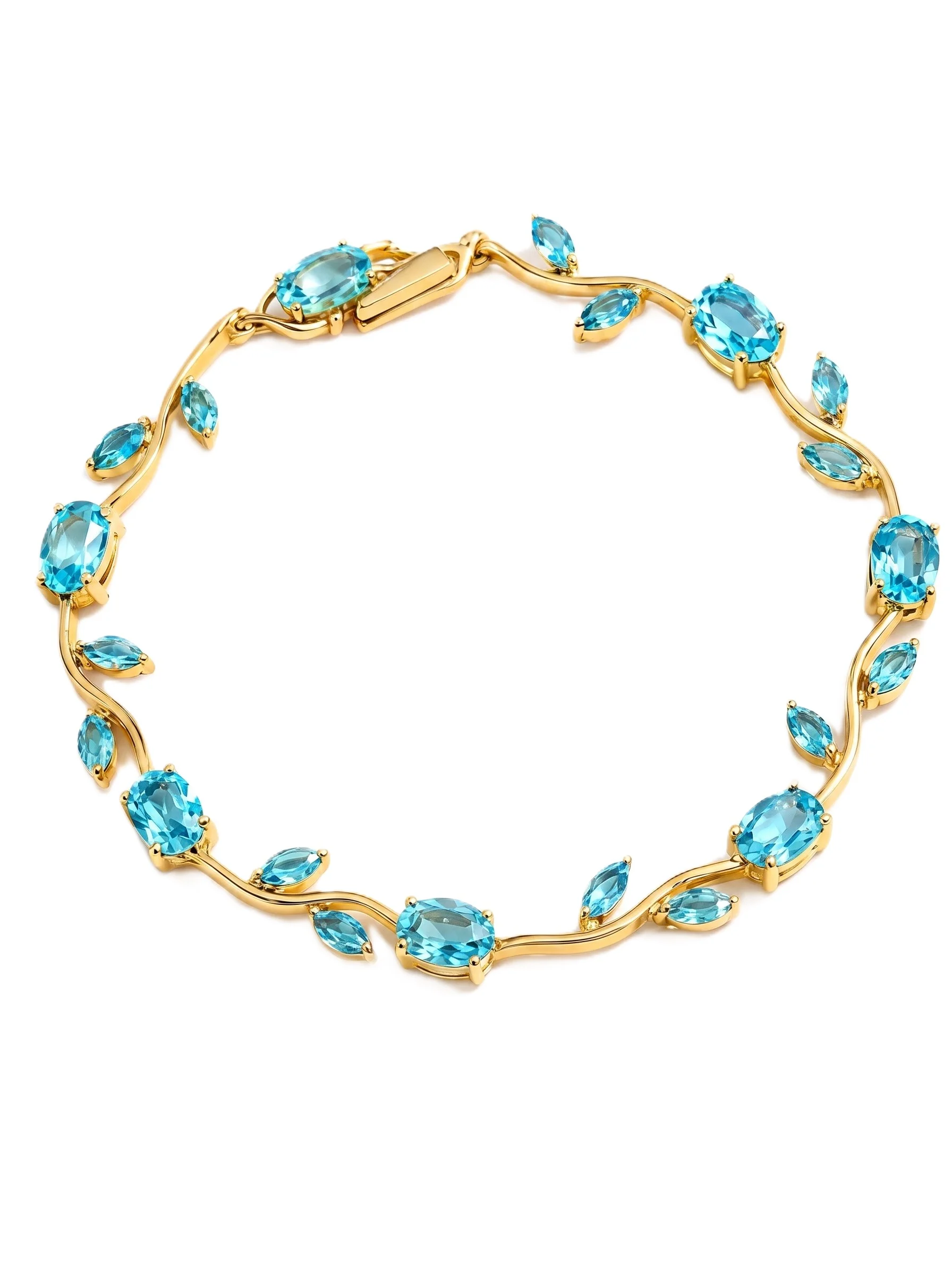Aqua Blue Vine Bracelet - Image 3