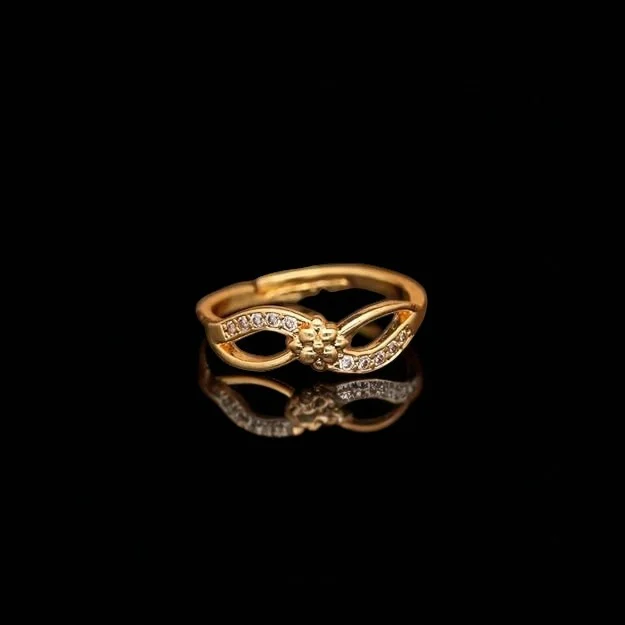Crystal Infinity Gold Ring - Image 3