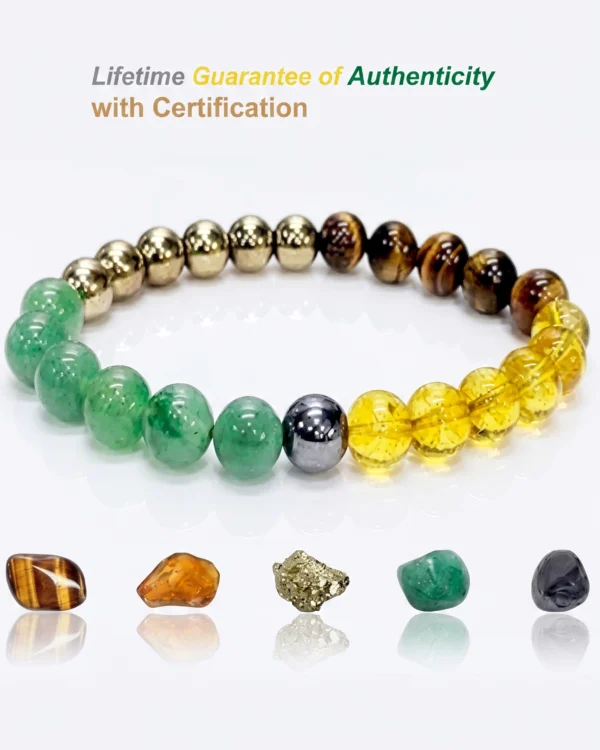 Money Magnet Natural Gemstone Beaded Bracelet