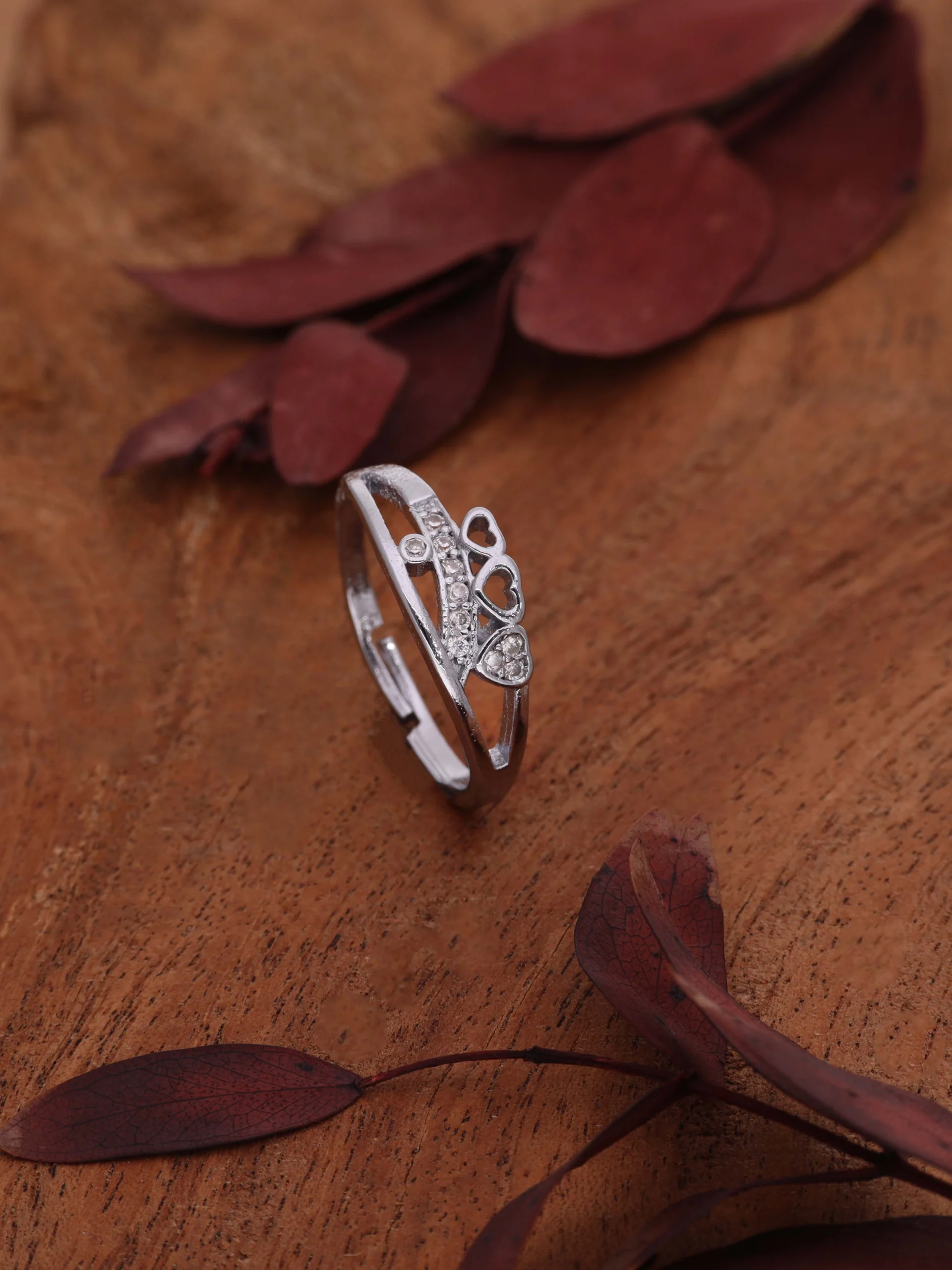 Infinity Heart Crystal Ring - Image 2