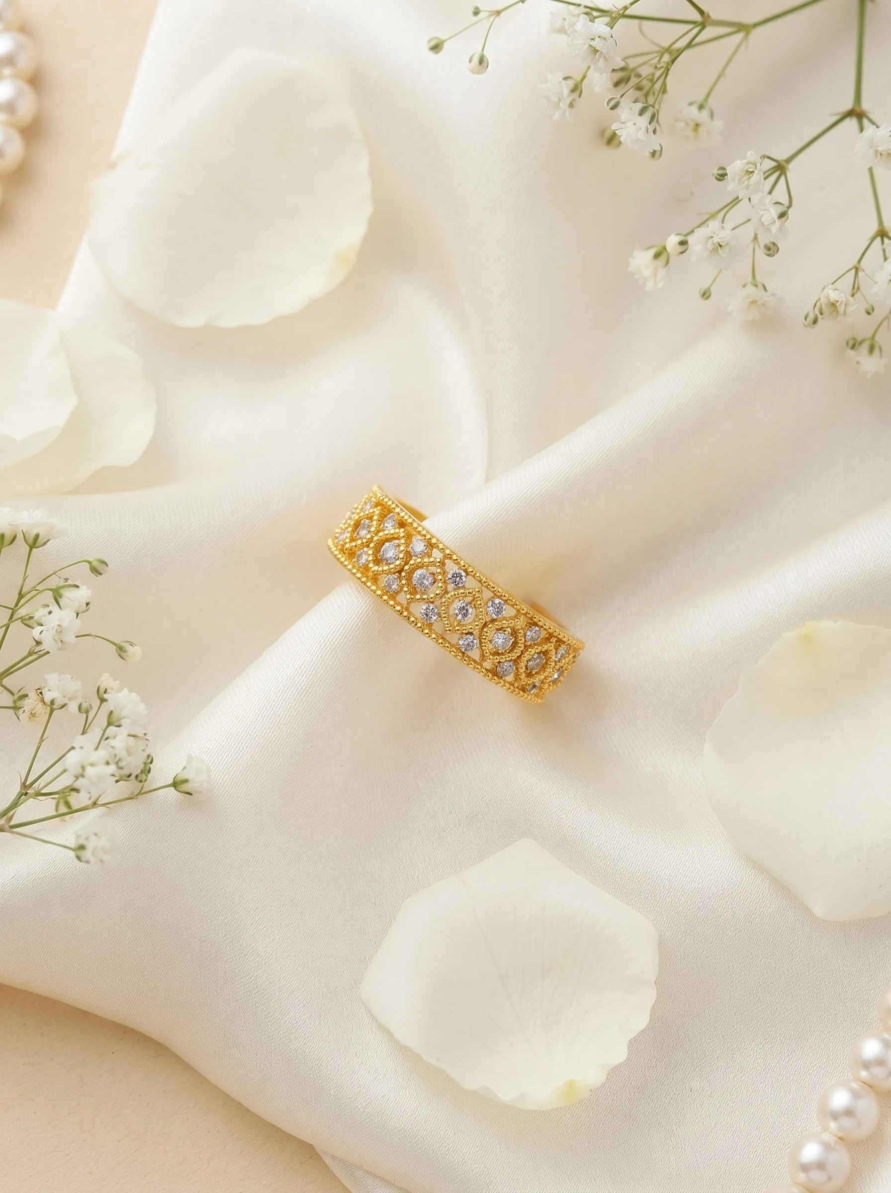 Crystal Lattice Gold Ring - Image 4