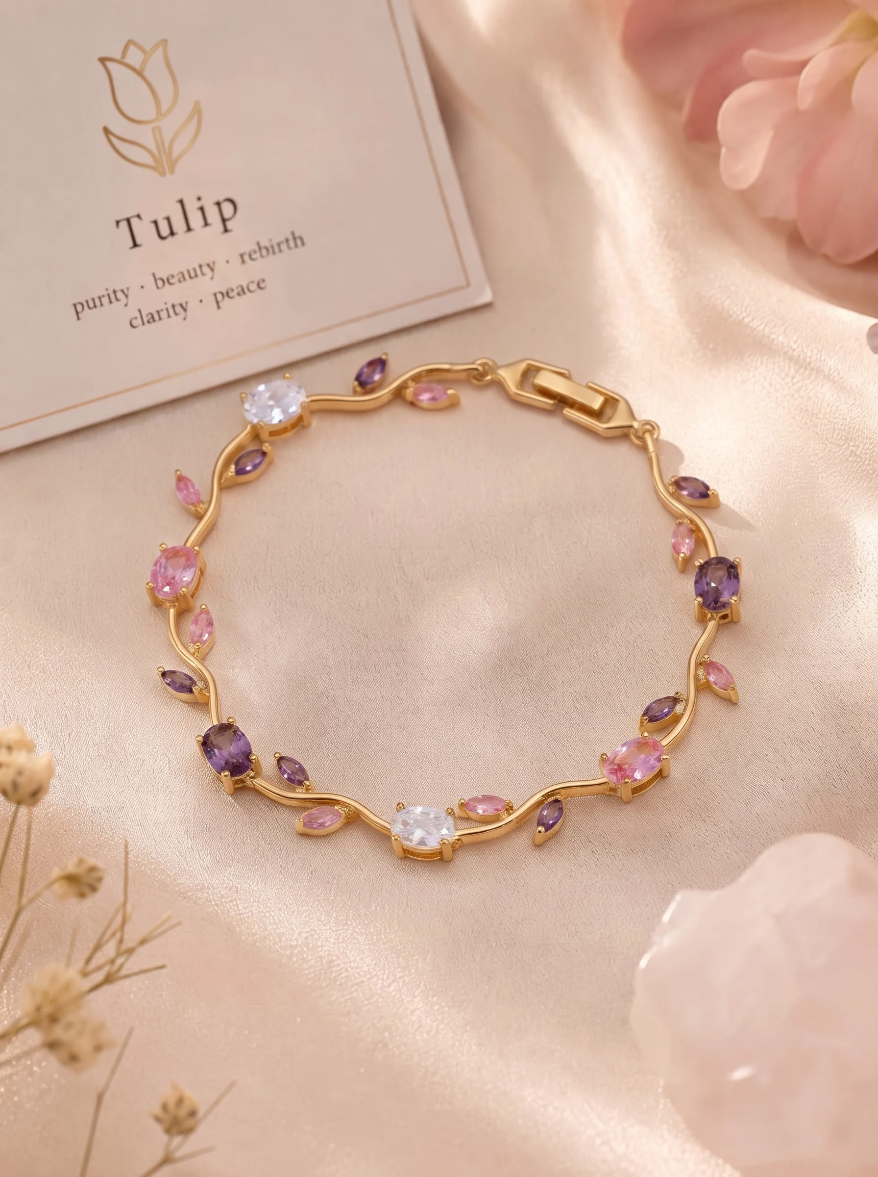 Pastel Blossom Vine Bracelet - Image 2