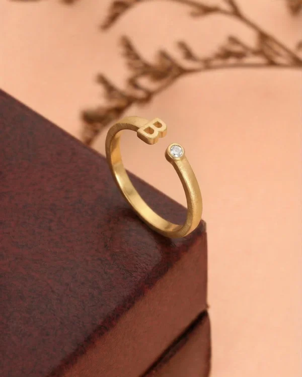 Golden Initial B Ring