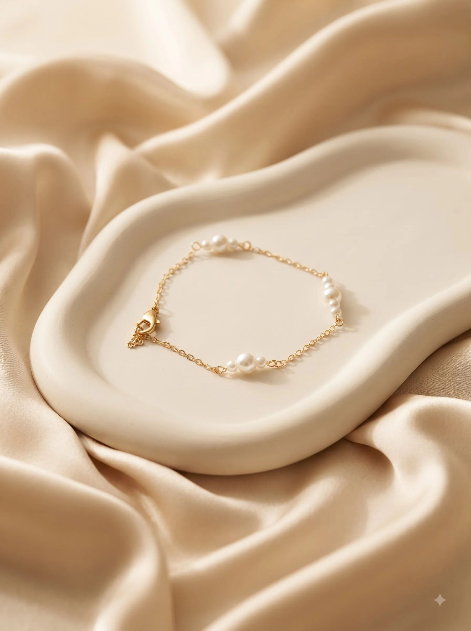 Pearl Cluster Chain Bracelet - Image 5